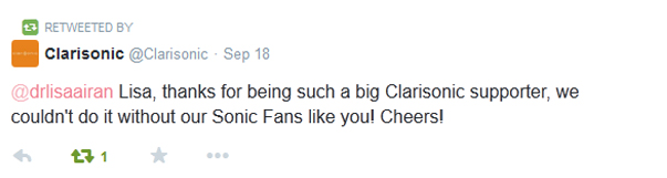 Clarisonic Tweet
